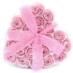 Ancient wisdom - lot de 24 bo�tes coeur fleur � savon - roses roses - vendu par 1