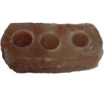 Ancient wisdom - bougeoir sel naturel - 3 trous - vendu par 1