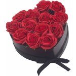 Ancient wisdom - bouquet cadeau de fleurs de savon - 13 roses rouges - coeur - vendu par 1