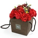 Ancient wisdom - bouquet de fleurs de savon - rose rouge & oeillet - vendu par 1