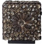 Ancient wisdom - lampe coquillage boho - carr torsad chocolat - 15 cm - vendu par 1