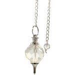 Ancient wisdom - pendule pierre pr�cieuse � facettes - quartz de roche - vendu par 1