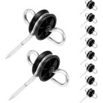 Ancrages de poigne de porte de clture lectrique, 10 pices, isolateurs de clture lectrique, isolateurs ...