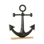 Paris prix - ancre d�co sur socle 'black lombok' 76cm noir