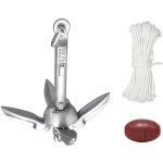 Ancre en fonte galvanis�e � chaud, ancre de p�che, grappin pliable, accessoires de bateau gonflable avec ...