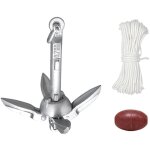 Ancre en fonte galvanise  chaud, ancre de pche, grappin pliable, accessoires de bateau gonflable avec ...