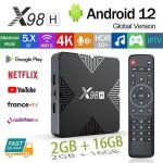 Android tv box boitier iptv x98h lecteur multim�dia de diffusion en continu android 12. 0 / bo�te tv ...