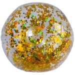 Ballon d'eau gonflable � paillettes - jouet de piscine pour enfants - 40 cm avec pompe � air