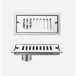 Andyou - caniveau douche italienne avec filtre � cheveux, caniveau de douche en acier inoxydable, siphon ...