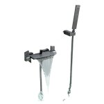 Andyou - mitigeur cascade mural robinet de baignoire pommeau de douche chaud et froid (gris) Andyou - mitigeur cascade mural robinet de baignoire pommeau de douche chaud et froid (gris)