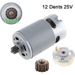 Andyou - moteur � courant continu rs550 avec 12 dents - moteur bross� - 25v, plus 1 x 12 dents et porte ...
