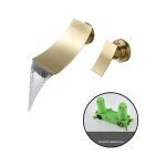 Andyou - robinet mitigeur murale lavabo mélangeur salle de bain avec cascade bec extra - large robinet ... Andyou - robinet mitigeur murale lavabo mélangeur salle de bain avec cascade bec extra - large robinet ...