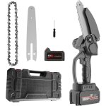 Tron�onneuse �lectrique sans fil, alimentation par batterie, petite scie � cha�ne portable avec piles ...