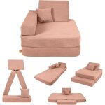 Angelove fauteuil pliant pour enfant � partir de 1 an et matelas de jeu - tuile