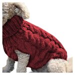 Animal de compagnie chien col roulé tricot pull manteau hiver plus chaud épaississement pull tricots ... Animal de compagnie chien col roulé tricot pull manteau hiver plus chaud épaississement pull tricots ...