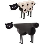 Animal porte papier toilette en m�tal noir sur pieds, porte - rouleau de papier toilette, d�coratif innovants ...