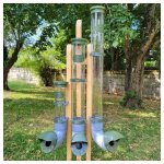 Animal valley - mangeoire volailles et gibiers en plastique vert tube transparent 7kg prima - evena