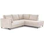 Lisa design - anna - canap� d'angle droit 5 places convertible en velours textur�