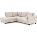 Lisa design - anna - canap� d'angle gauche 5 places convertible en velours textur�