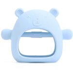 Anneau de dentition pour b�b� de plus de 7 mois, moufle en silicone anti - chute pour soulager les douleurs ...