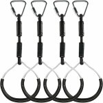 Anneau gymnastique enfants, 4 pièces accessoires pour trapèze balançoire, cadre d'escalade, anneau balancoire, ... Anneau gymnastique enfants, 4 pièces accessoires pour trapèze balançoire, cadre d'escalade, anneau balancoire, ...