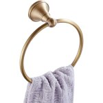 Anneau porte - serviette rond en laiton pour porte - serviette de salle de bain serviette de bain suspendu ...