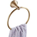 Anneau porte - serviette rond en laiton pour porte - serviette de salle de bain serviette de bain suspendu ...
