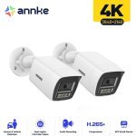 Annke 4k cam�ra de surveillance bullet, int�rieur ext�rieur, d�tection personnes / v�hicules, acc�s distance, ...