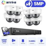 Annke h500 poe kit de vid�osurveillance 6mp nvr 8x 5mp ip poe cam�ras syst�me de cam�ra ext�rieure, ip67 ...