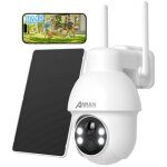 Anran - 8mp cam�ra de surveillance exterieur wifi sans fil solaire, 4k vision nocturne couleur 30m + ...