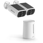 Anran - kit camra de surveillance sans fil , vidosurveillance, 2 camras batteries solaires 4mp, 1 ...