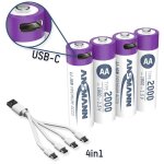 Batterie usb - c® li - ion 2000 mah 1. 5 v 4 pc(s) - ansmann Batterie usb - c® li - ion 2000 mah 1. 5 v 4 pc(s) - ansmann