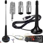 Antenne radio dab / fm t�lescopique - 3 adaptateurs et c�ble d'extension de 3 m - antenne radio num�rique ...