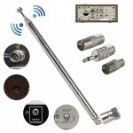 Antenne t�lescopique fm 75 ohms ? am�liore la r�ception radio ? 10 sections d'extension en m�tal ? gain ...