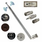 Antenne t�lescopique fm radio avec connecteur f 75 ohms pour meilleure r�ception