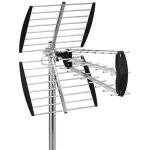 Antenne trinappe ext�rieure uhf 20db � fiche f - id�ale pour les combles