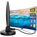 Antenne tv intrieur puissante tnt hd ? 2024 dernire antenne tv intrieur avec amplificateur de signal ...