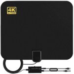 Antenne tv int�rieur puissante tnt hd - - mod�le dta100 - amplificateur de signal - 4k 1080p ultra hd ...