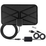 Antenne tv intrieur tnt hd puissante, avec amplicateur de signal jusqu' 120 km de porte chanes locales ...