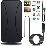 Antenne tv intrieure extrieure, 480 km antenne hdtv numrique puissante avec intelligente amplificateur ...