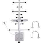 Antenne tv numrique extrieure amplifie 4k hdtv amplificateur signal porte 300 km vhf uhf