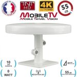 Antenne tv tnt hd 4k omnidirectionnelle 55db camping car / caravane / camion / fourgon / bateau omni ...