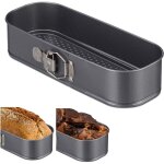 Anthracite rectangle  charnire, moule  manqu rectangulaire, dmontable, antiadhsif, 31 x 12 cm