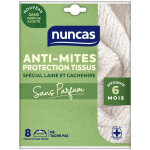 Anti - mites tiroirs protection tissus 8 feuillets - nuncas
