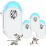 Anti moustique ultrason prise, ultrason souris mouche 4 paquets, appareil repulsif souris efficace pour ...