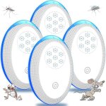 Anti moustique ultrason prise, ultrason souris mouche 4 paquets, appareil repulsif souris efficace pour ...