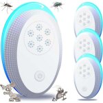 Anti moustique ultrason prise, ultrason souris mouche 4 paquets, appareil repulsif souris efficace pour ...