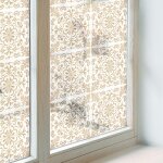 Anti regard film pour fen�tre 100x100 pour chambre cuisine salle de bain coll�s sur le verre d�coratif ...