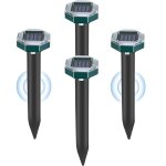 Anti taupes ultrasons , 4 pices rpulsif taupes ultrasons solaire, chasse taupe ultrason solaire, rpulsif ...