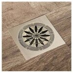 Antique brass drain de douche en laiton, carr� siphon de sol anti - odeur grille douche pour salle de ...